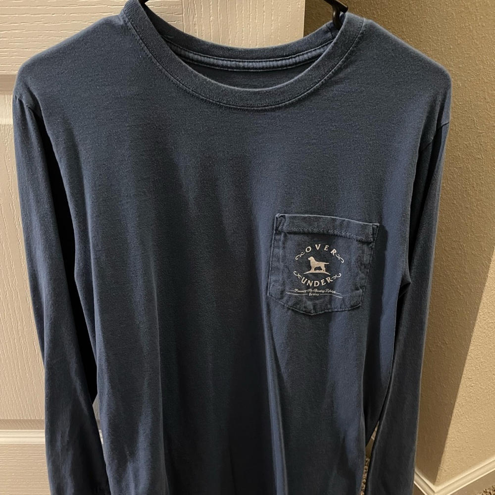 Blue Over and Under long sleeve tee